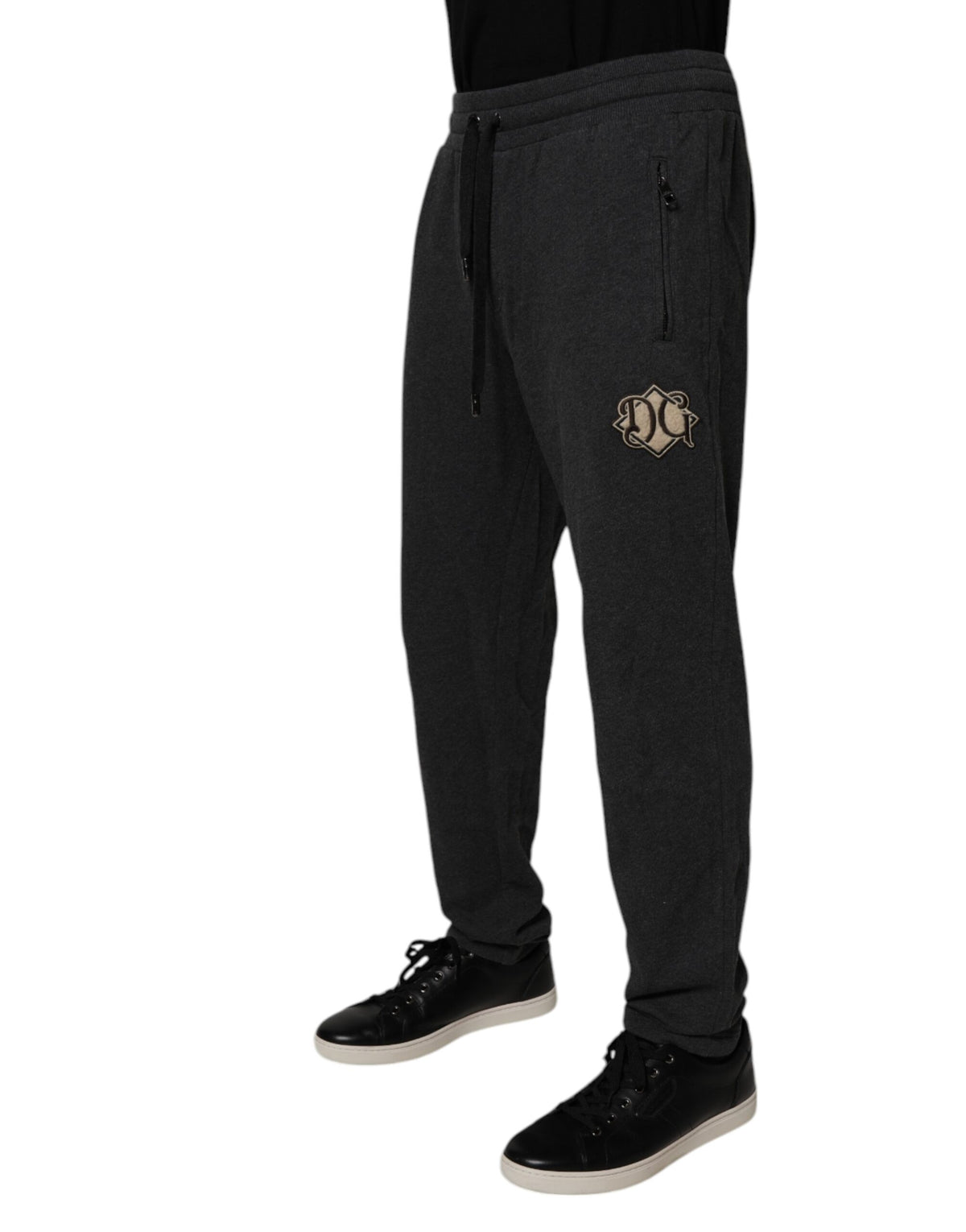 Dolce & Gabbana Dark Gray Logo Cotton Jogger SweatMen's Men's Pants (Pre-Owned)