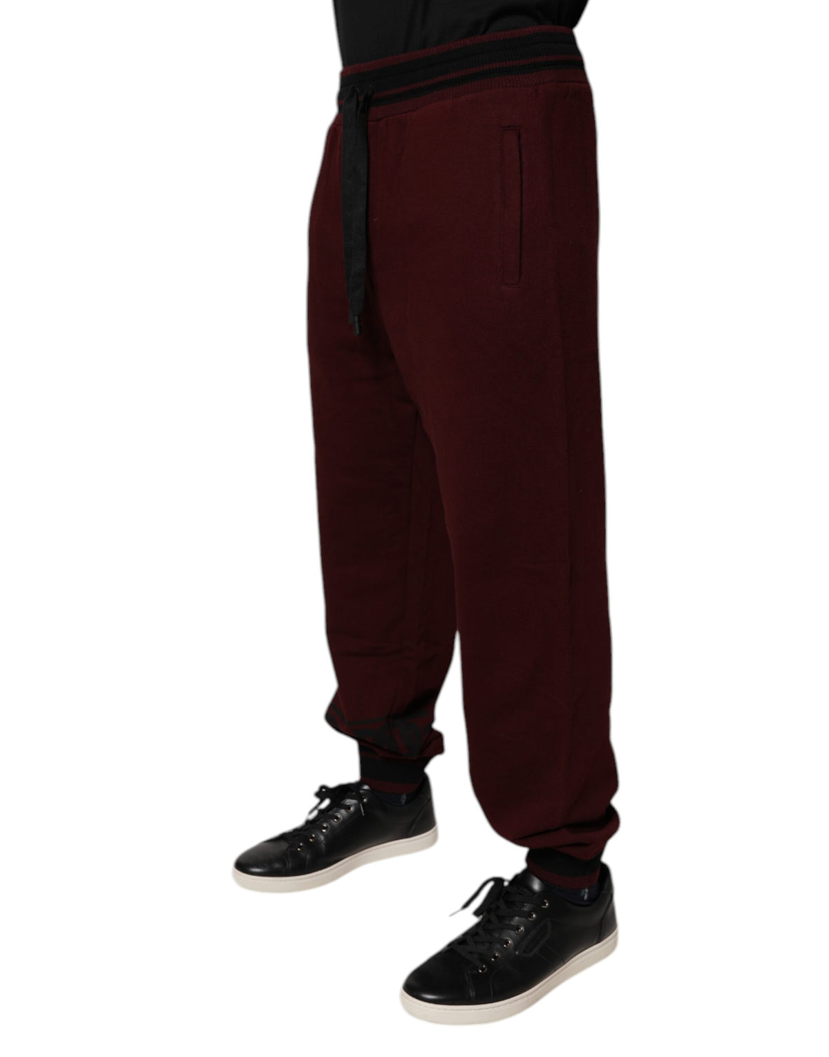 Dolce & Gabbana Bordeaux Cotton Jogger Men SweatMen's Men's Pants (Pre-Owned)