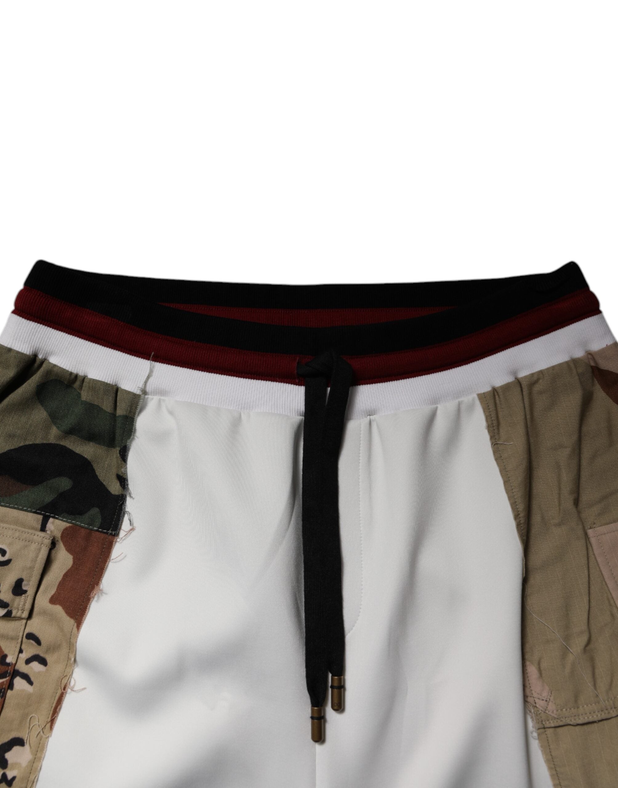 Dolce & Gabbana White Camouflage Patchwork SweatMen's Men's Pants (Pre-Owned)