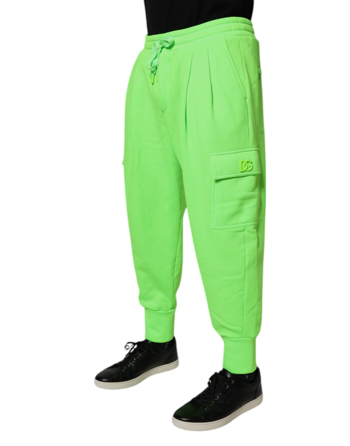 Dolce & Gabbana Neon Green Cargo Jogger Men SweatMen's Men's Pants