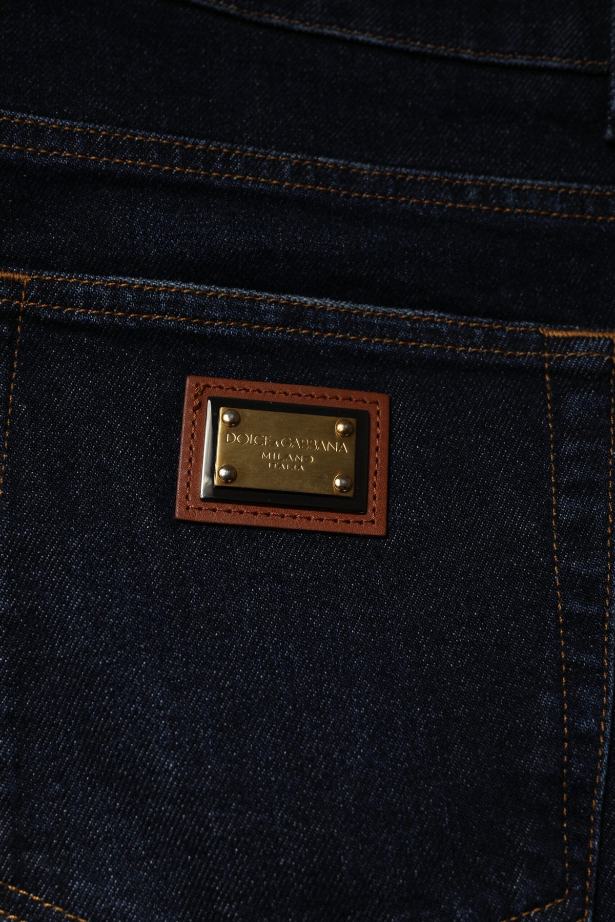 Dolce & Gabbana Dark Blue Cotton Stretch Skinny Denim Men's Jeans
