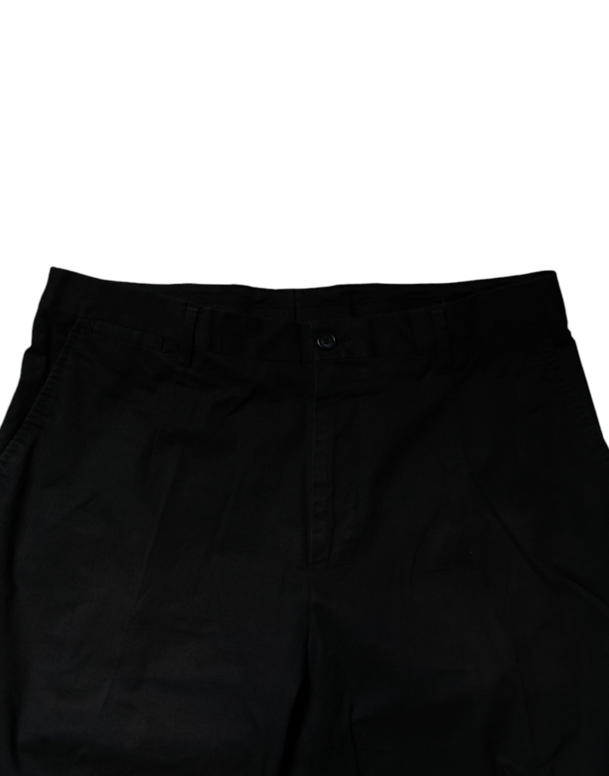 Dolce & Gabbana Black Cotton Stretch Skinny Dress Formal Men's Pants (Pre-Owned)