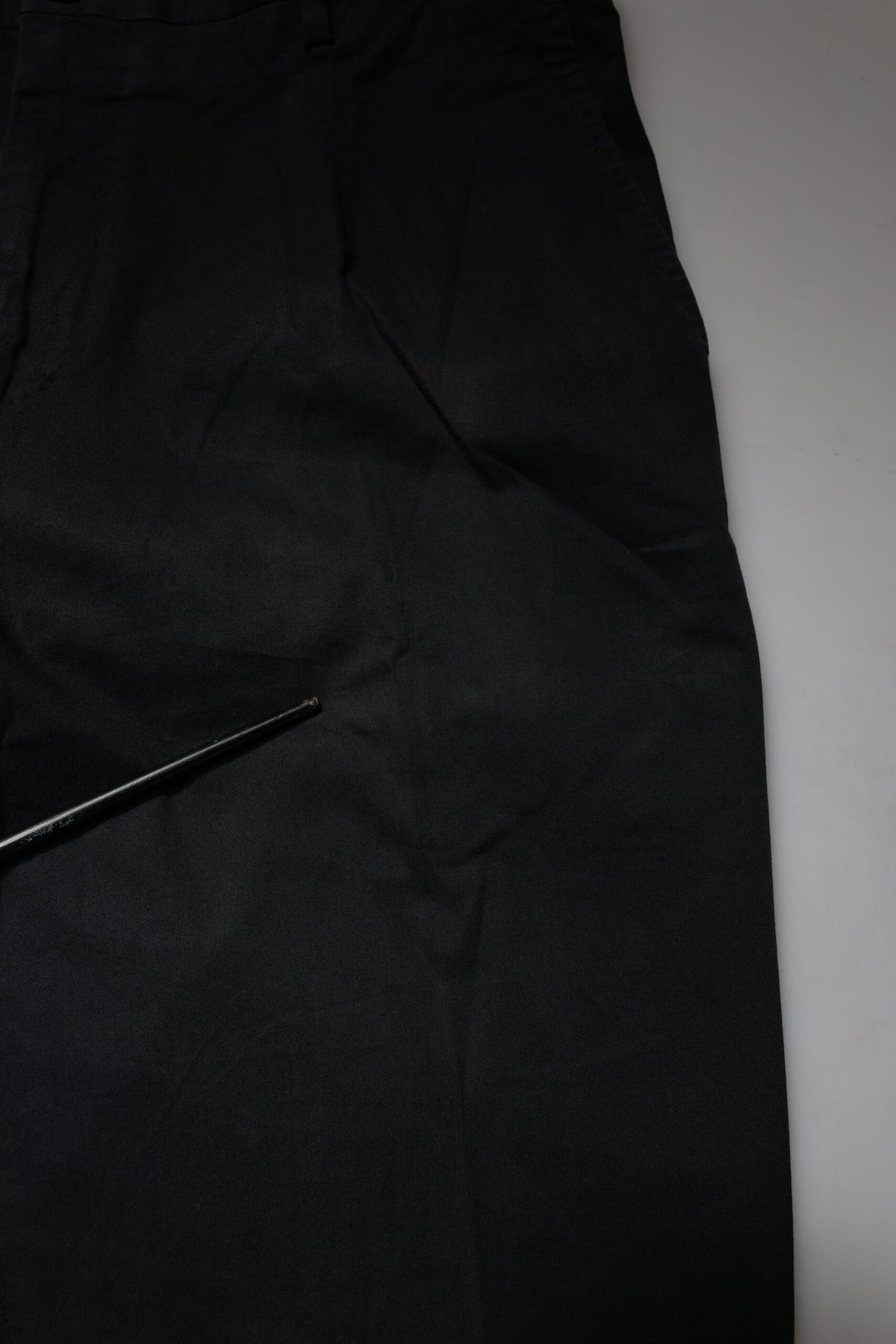 Dolce & Gabbana Black Cotton Stretch Skinny Dress Formal Men's Pants (Pre-Owned)