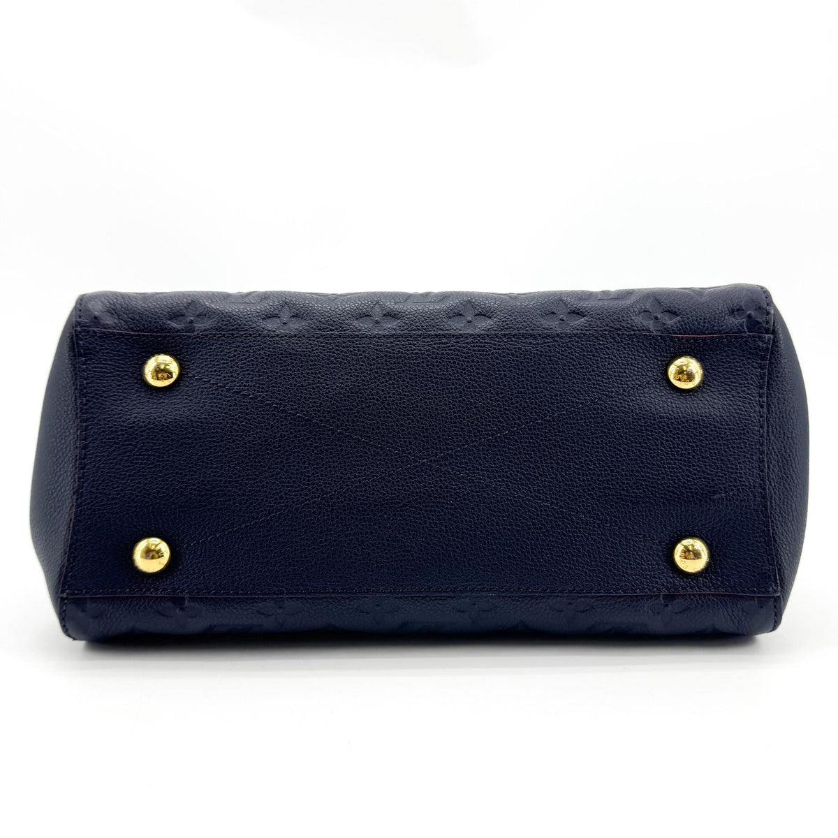 Louis Vuitton Montaigne Monogram Empreinte Leather Navy Leather Handbag (Pre-Owned)