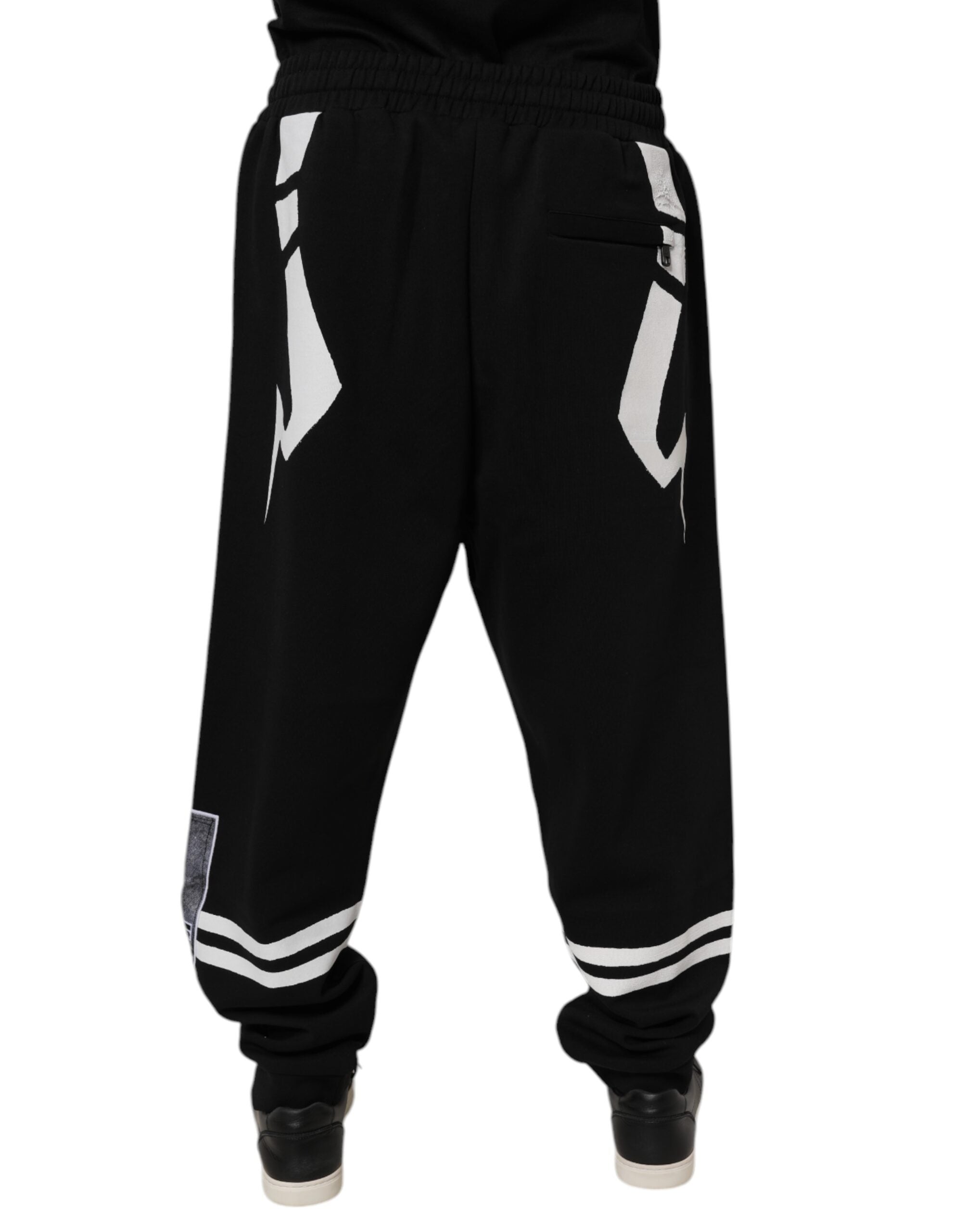 Dolce & Gabbana Black Logo Cotton Jogger SweatMen's Men's Pants (Pre-Owned)