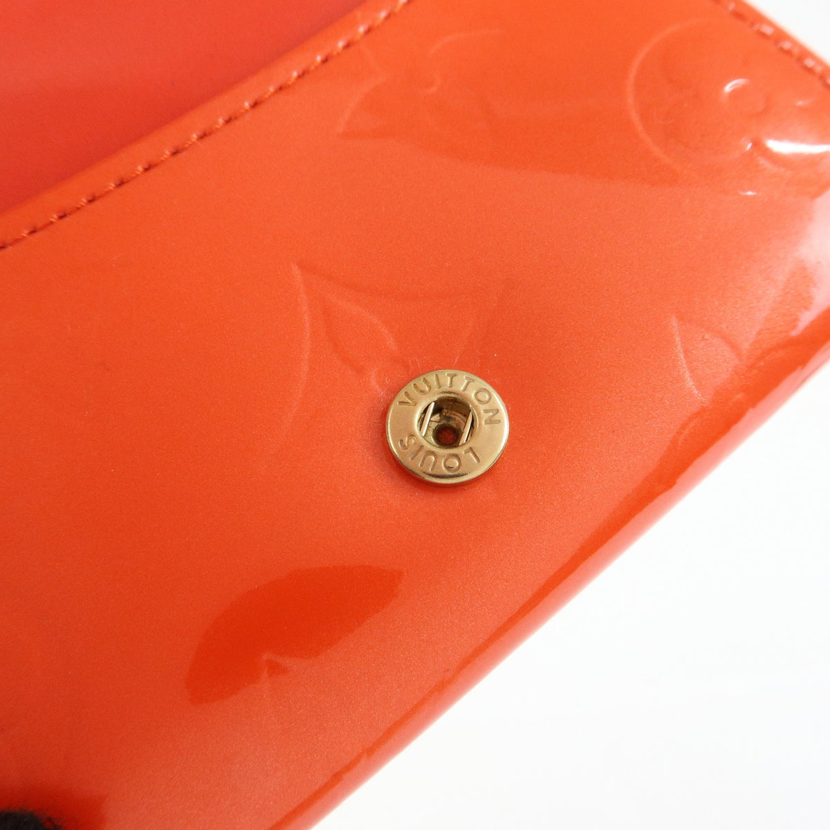 Louis Vuitton Ludlow Vernis Orange Leather Wallets Accessory (Pre-Owned)