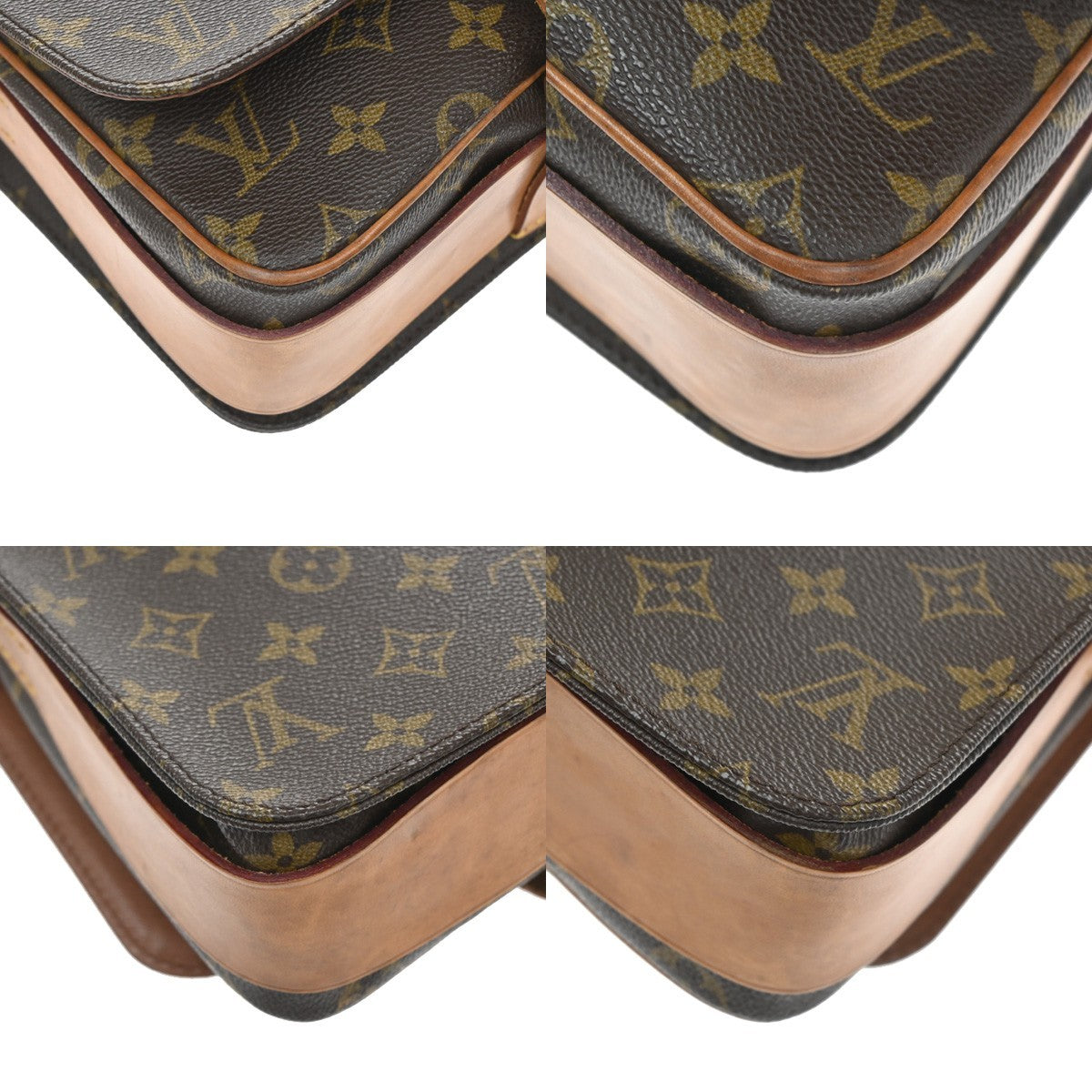 Louis Vuitton Cartouchiere Monogram Canvas Brown Canvas Handbag (Pre-Owned)