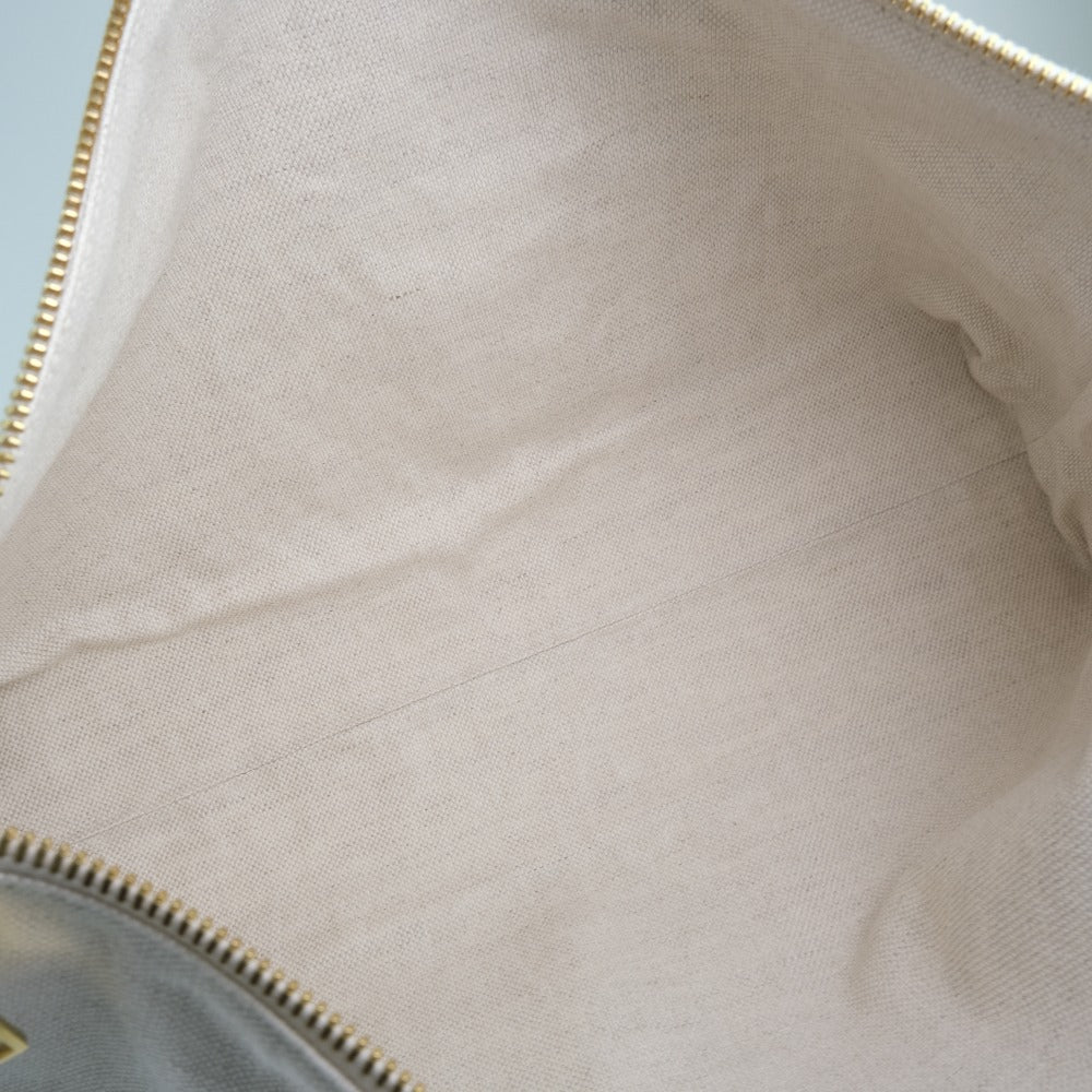 Bottega Veneta Bag-In-Bag Beige Canvas Clutch Bag (Pre-Owned)
