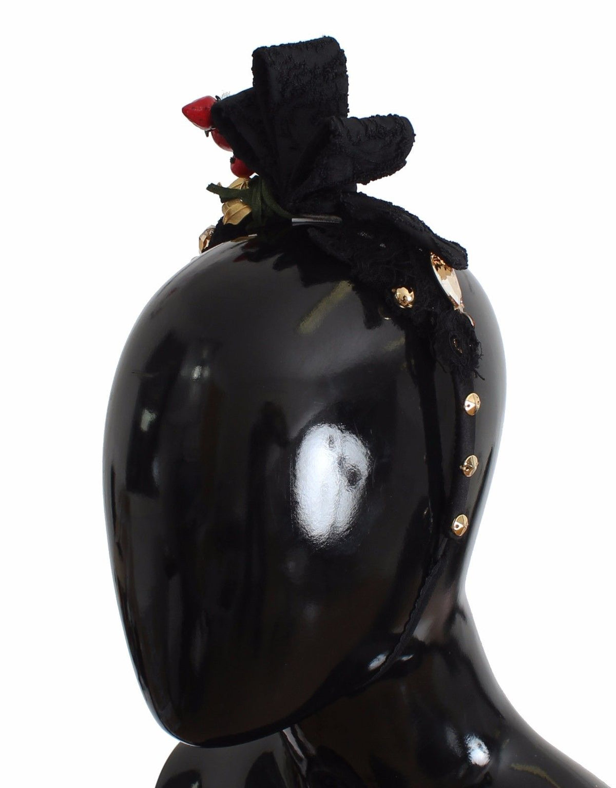 Dolce & Gabbana Diadem Headband Tiara Berry Fruit Crystal Bow Women's Hair
