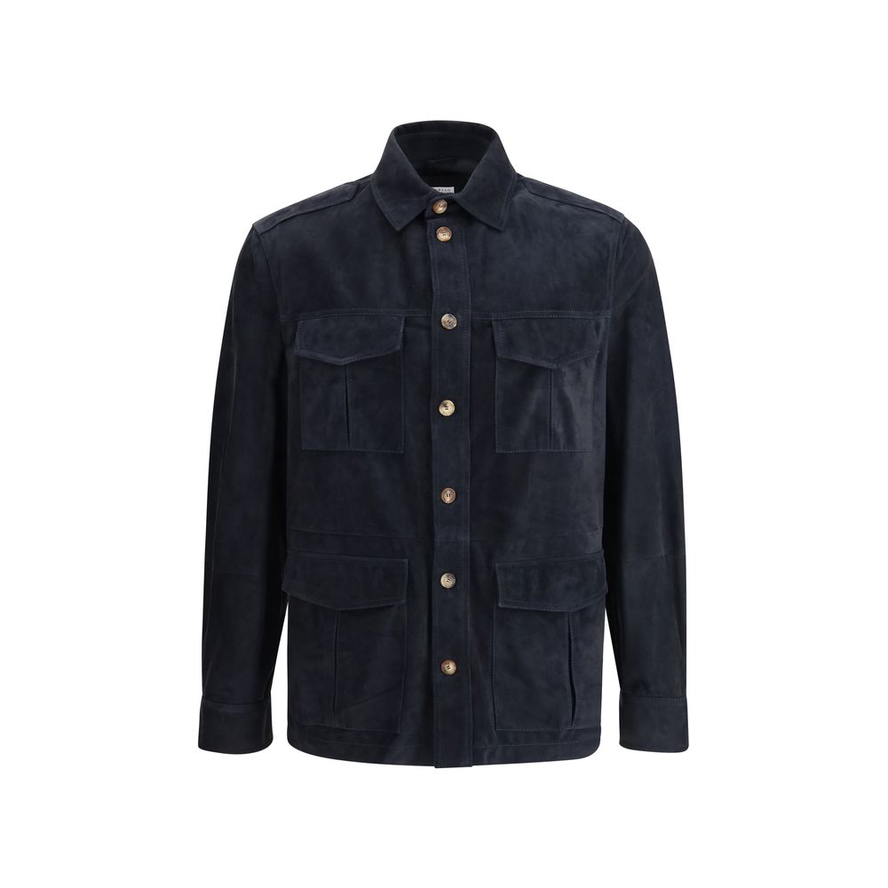 Brunello Cucinelli Suede leather shirt Men's Jacket