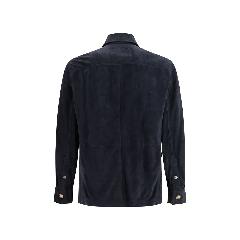 Brunello Cucinelli Suede leather shirt Men's Jacket