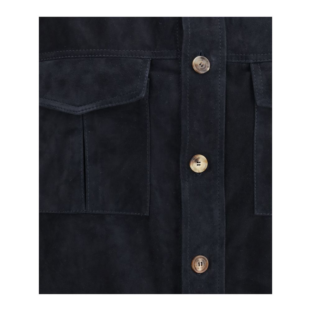 Brunello Cucinelli Suede leather shirt Men's Jacket