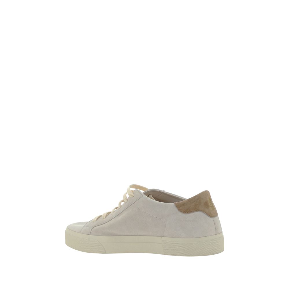 Brunello Cucinelli Cream White Leather Men's Sneakers