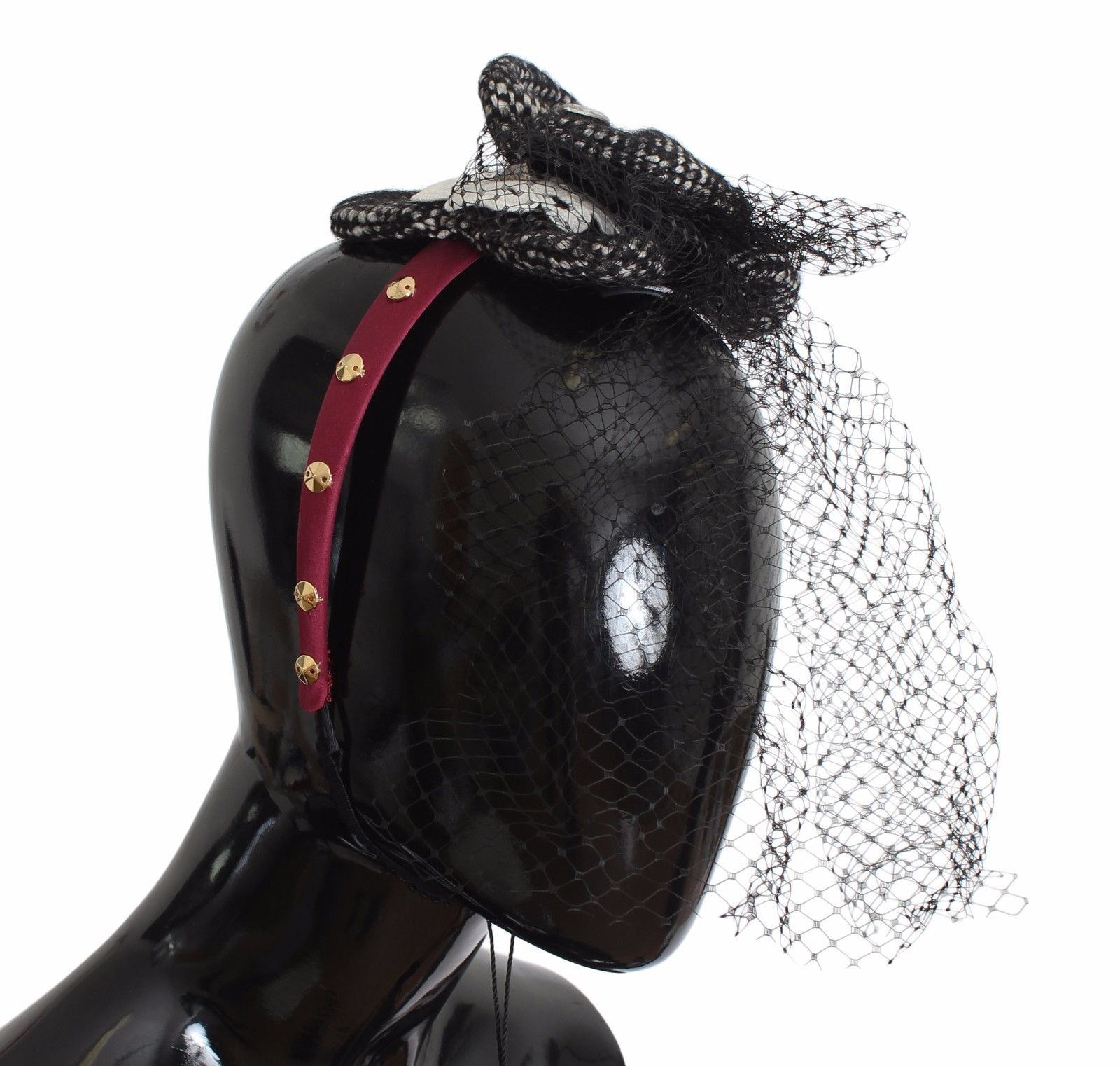 Dolce & Gabbana Pink Silk Crystal-Studded Women's Headband