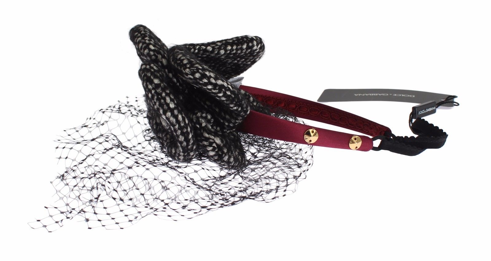 Dolce & Gabbana Pink Silk Crystal-Studded Women's Headband