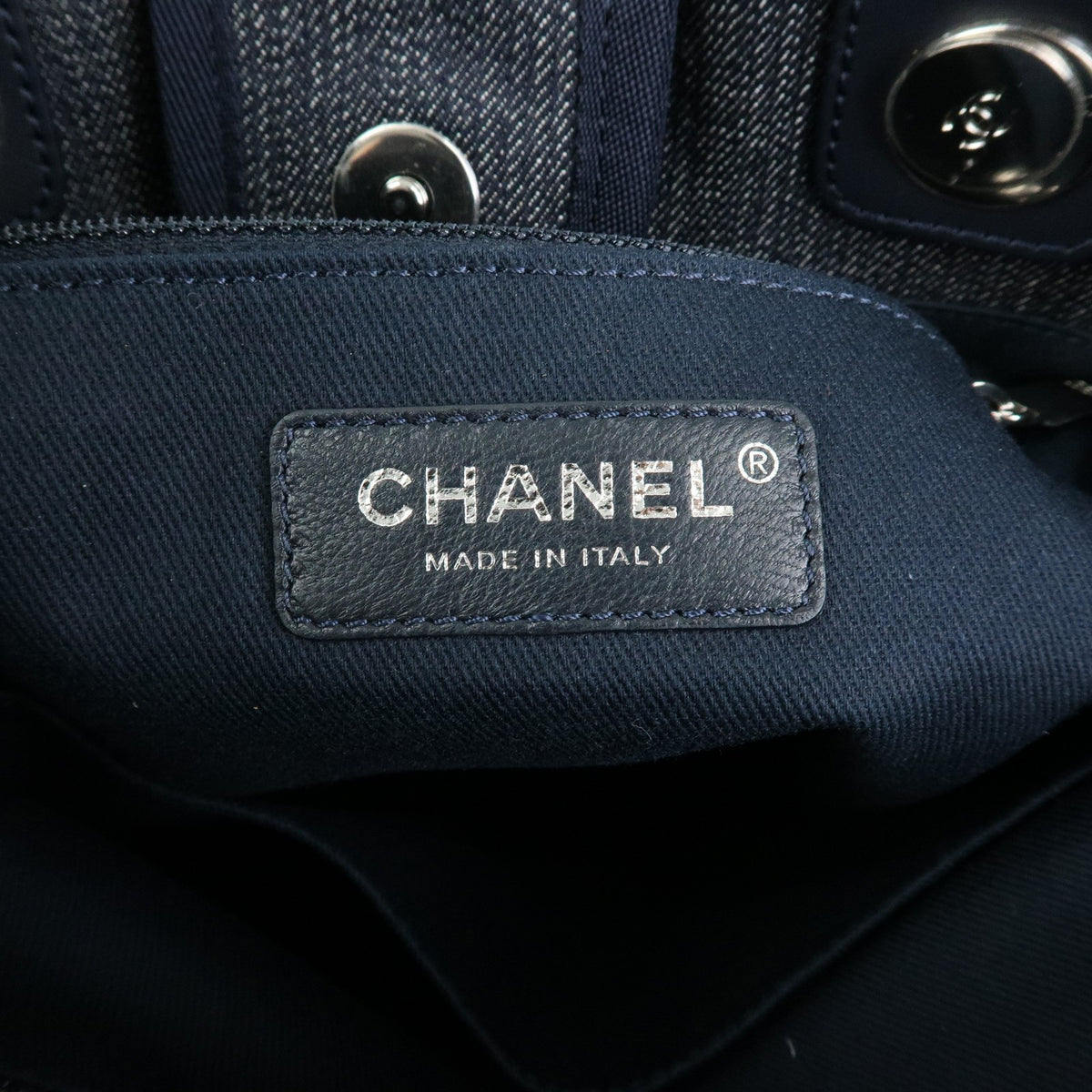 Chanel Deauville Denim Blue Denim_Jeans Tote Bag Bag (Pre-Owned)