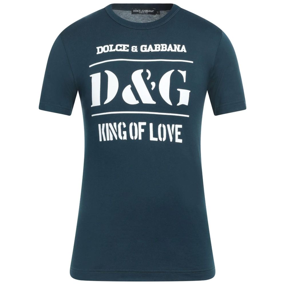 Dolce & Gabbana Blue Cotton Men's T-Shirt