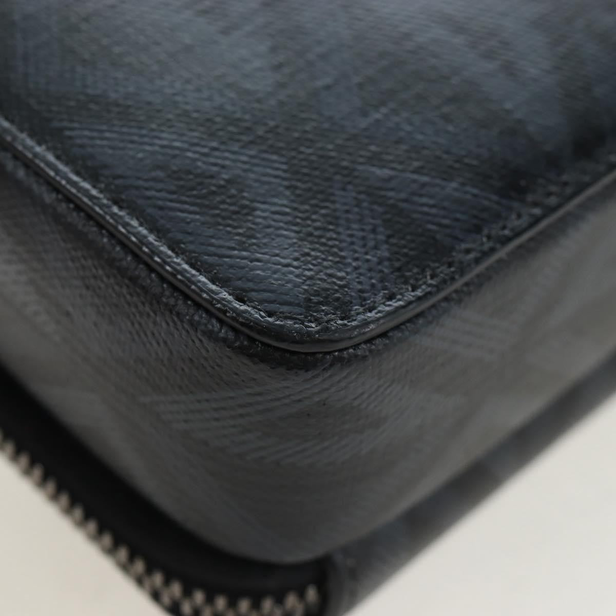 Christian Dior Double Zip Cd Diamond Coated Canvas Black Canvas Crossbody Bag Bag (Pre-Owned)