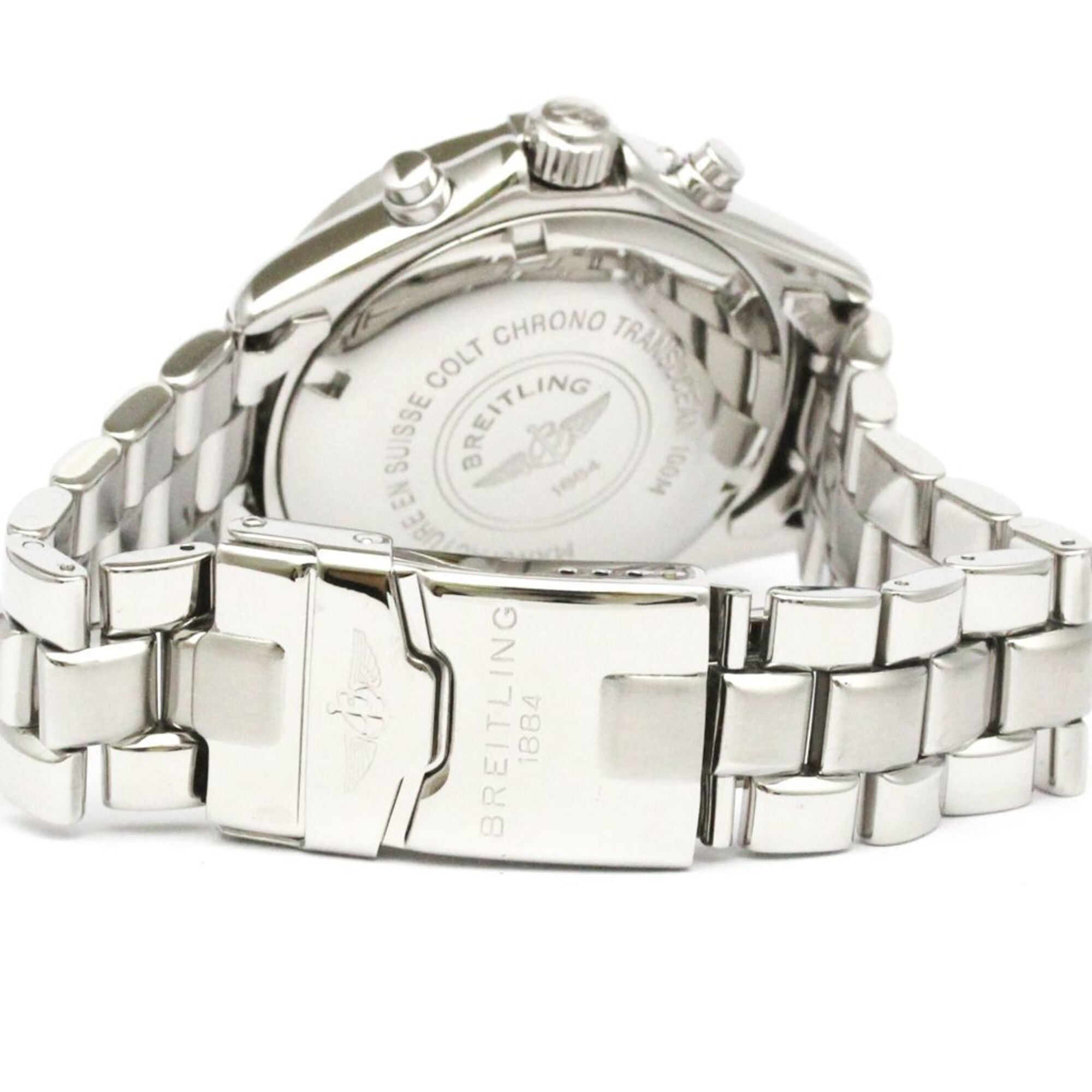 Breitling Transocean Chronograph Stainless Steel Watch (Pre-Owned)