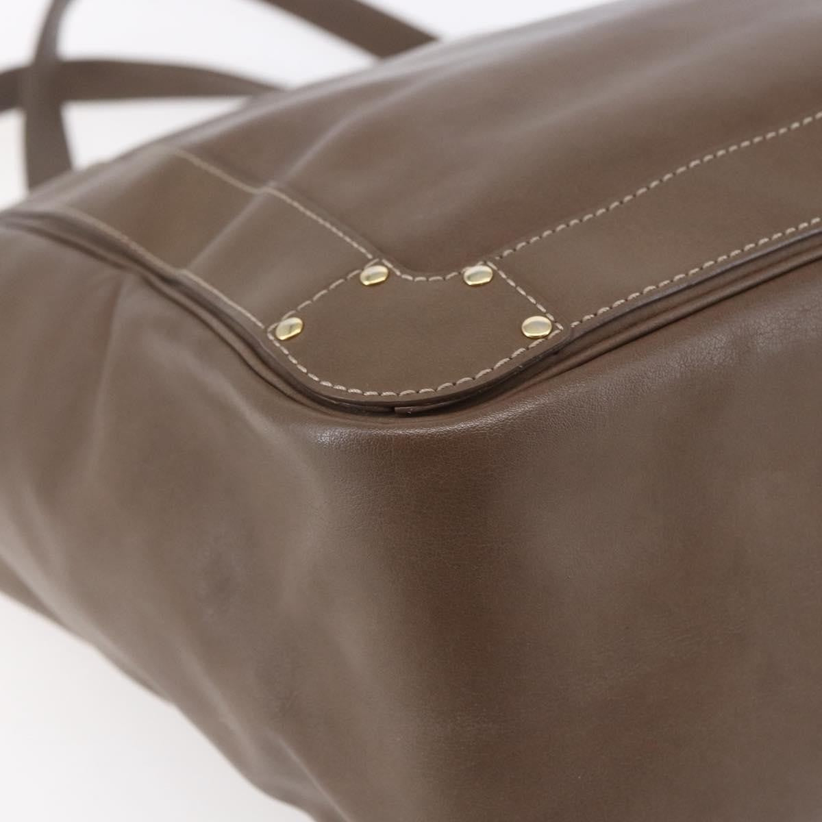 Chloe Eden Leather Brown Leather Tote Bag Bag (Pre-Owned)