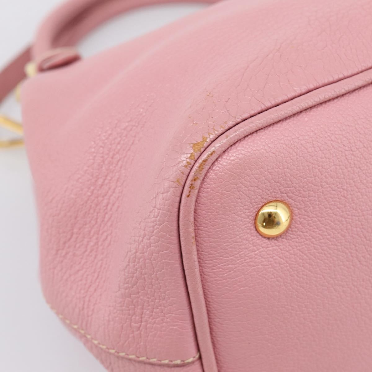 Miu Miu Madras Convertible Leather Pink Leather Tote Bag Bag (Pre-Owned)