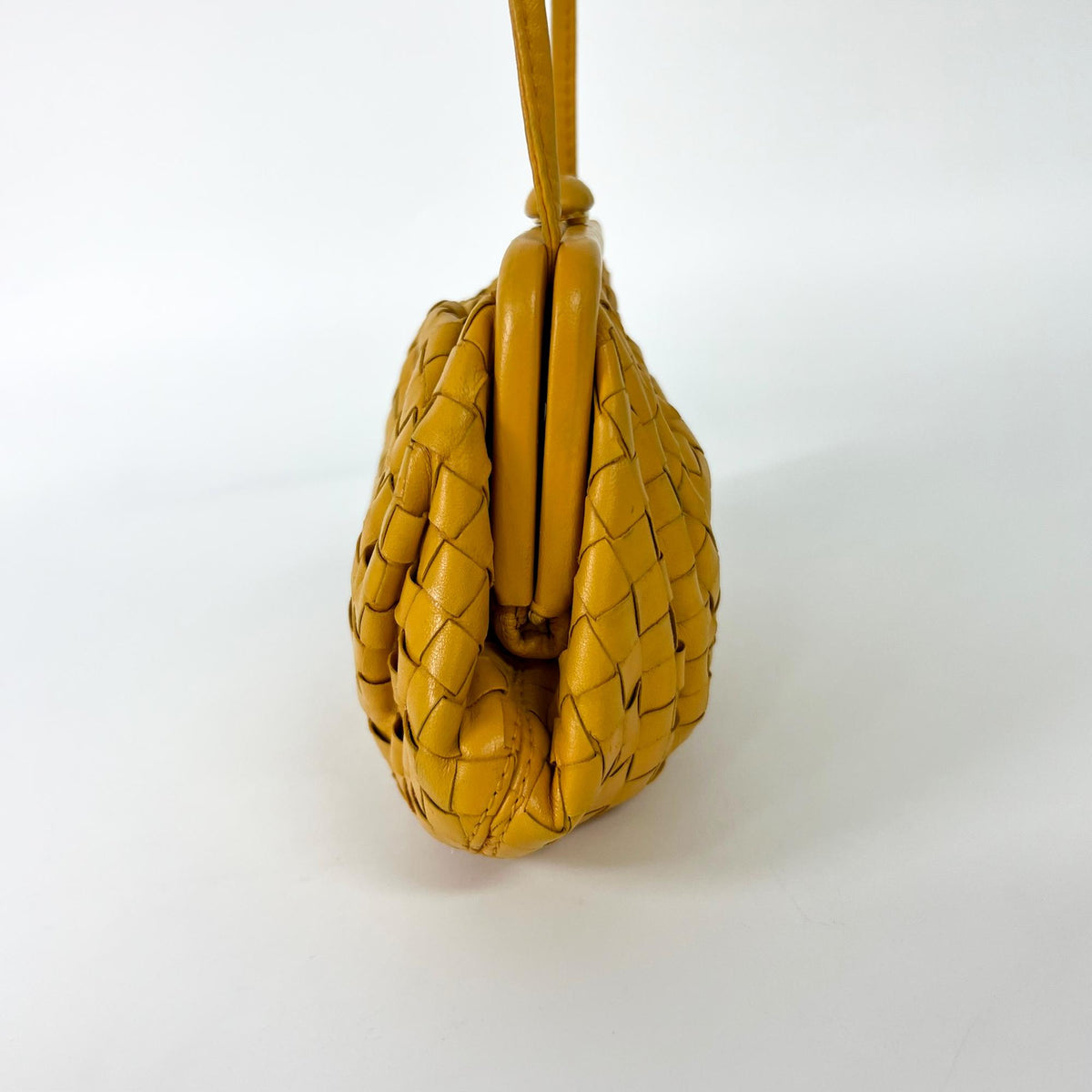 Bottega Veneta The Pouch Intrecciato Nappa Yellow Other Clutche & Pouche Bag (Pre-Owned)