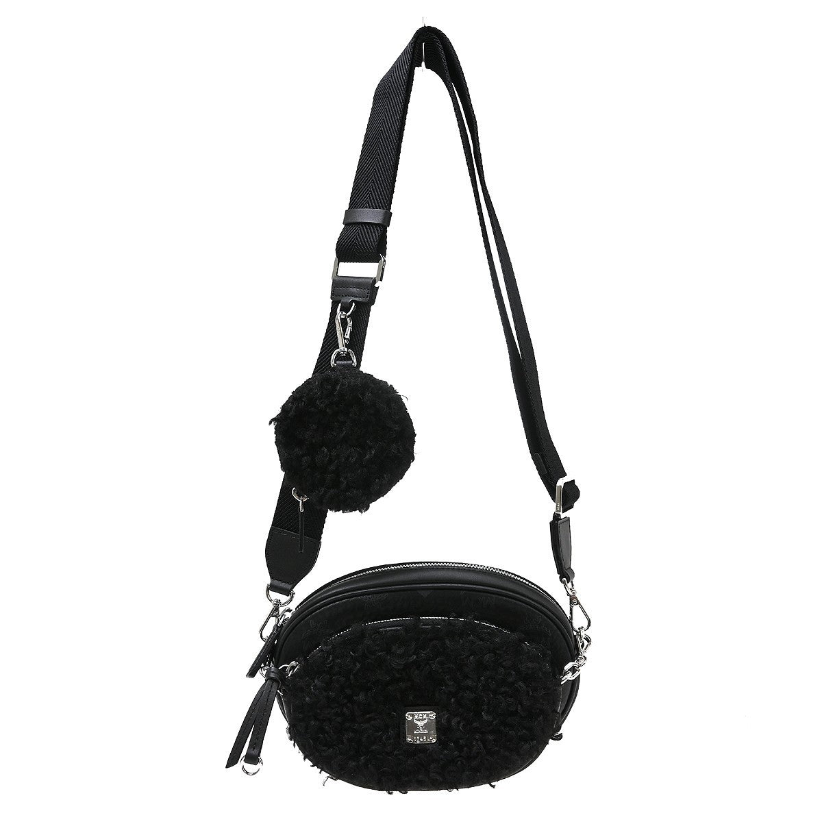 MCM Vintage Leather Black Leather Shoulder Bag Bag (Pre-Owned)