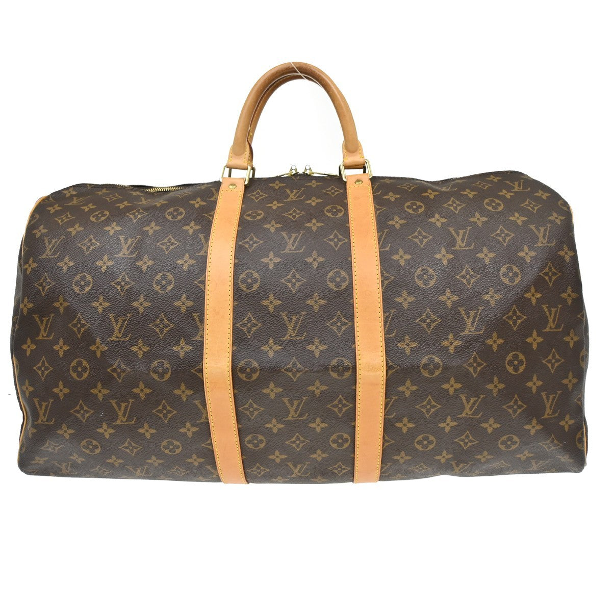 Louis Vuitton Keepall Monogram Brown Canvas Travel Bag Bag (Pre-Owned)