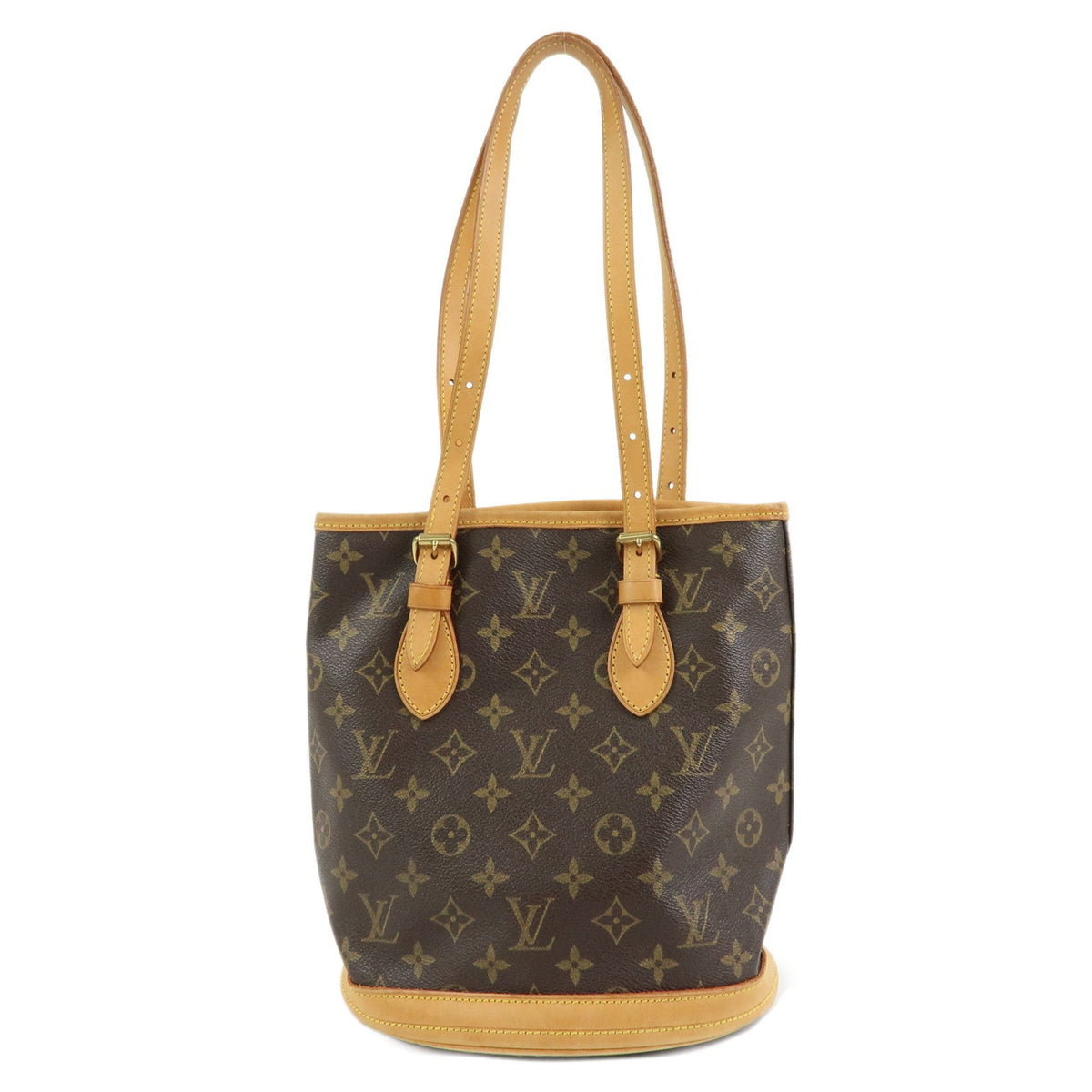 Louis Vuitton Petit Bucket Monogram Canvas Brown Canvas Handbag (Pre-Owned)