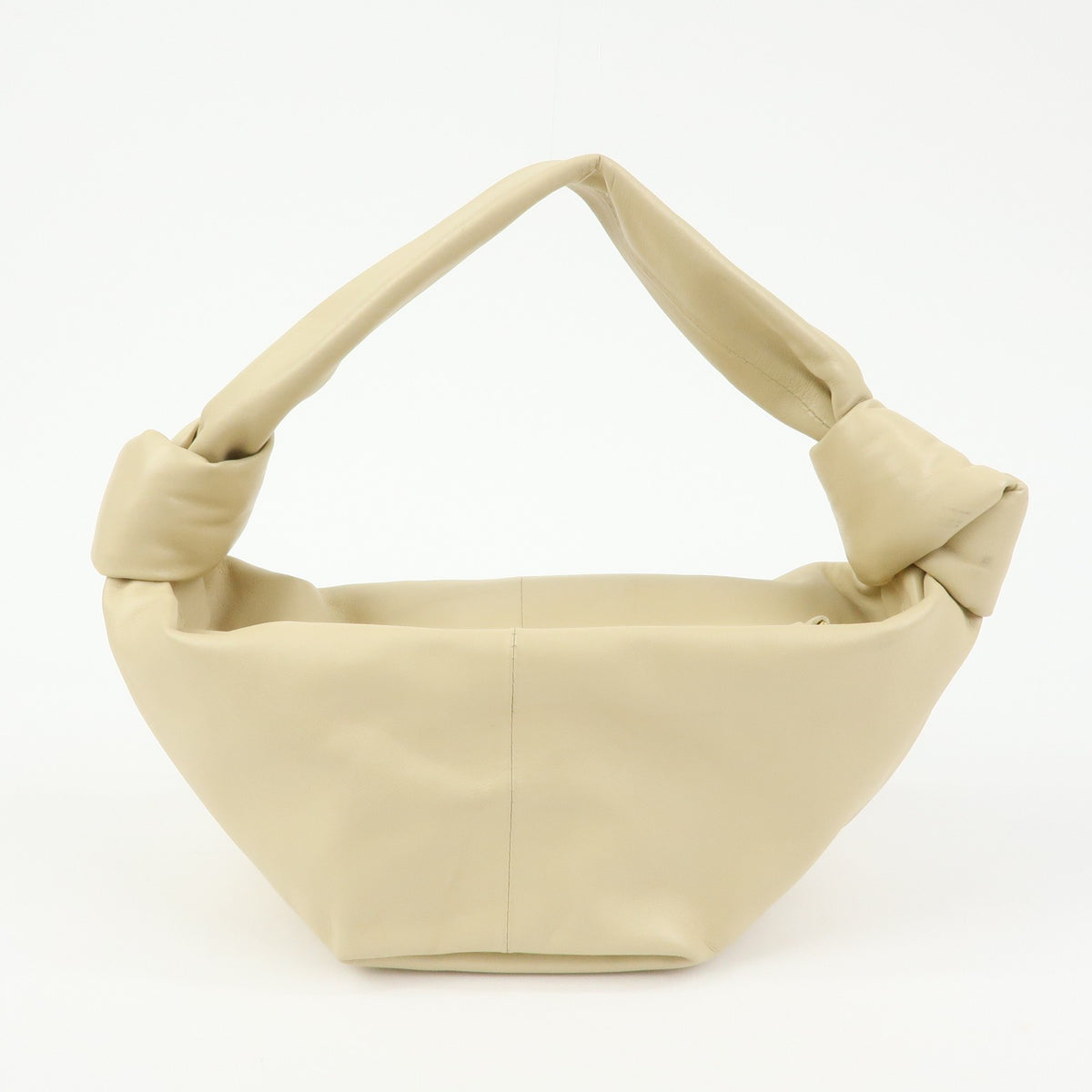 Bottega Veneta Double Knot Hobo Leather Beige Leather Shoulder Bag Bag (Pre-Owned)