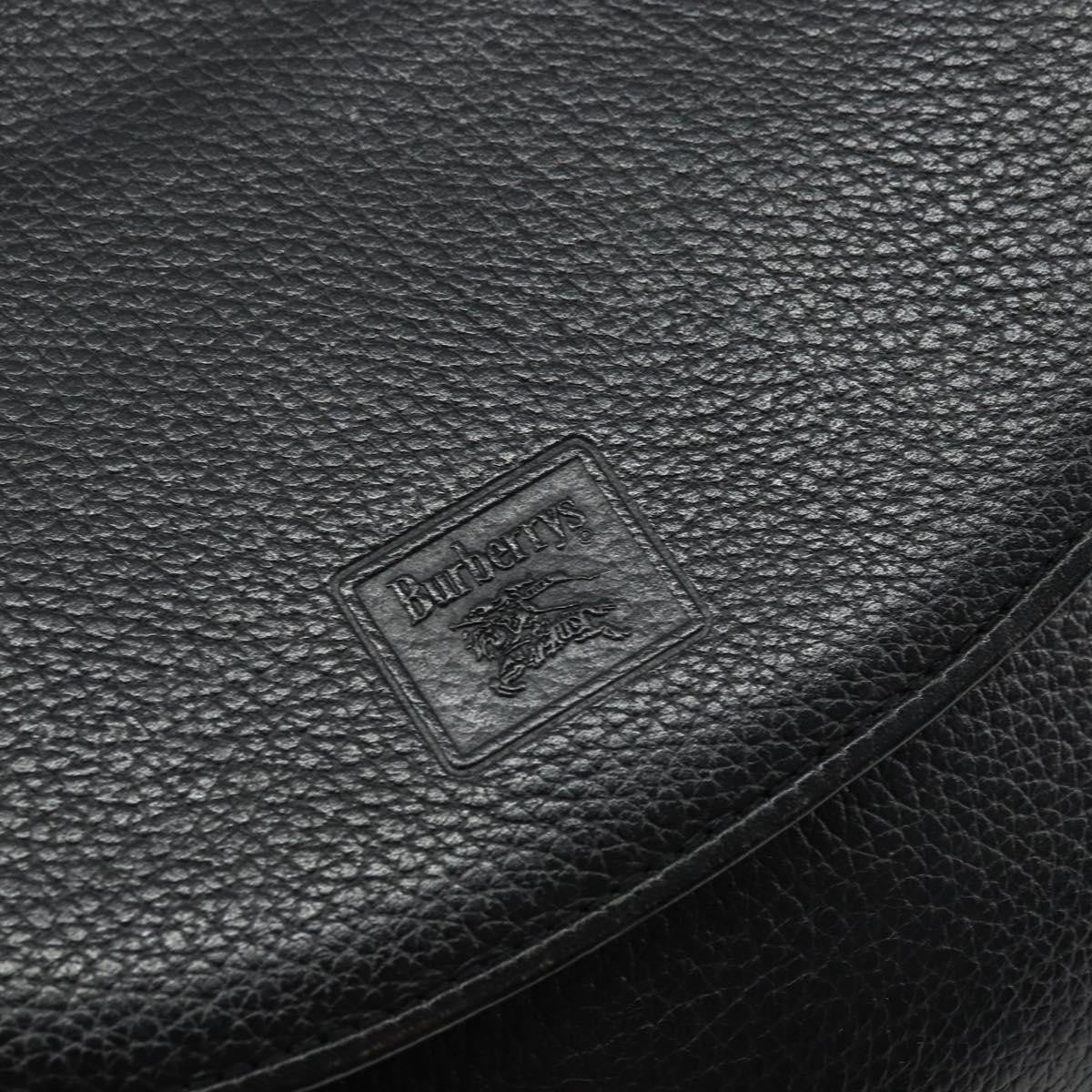 Burberry Vintage Leather Black Leather Shoulder Bag Bag (Pre-Owned)