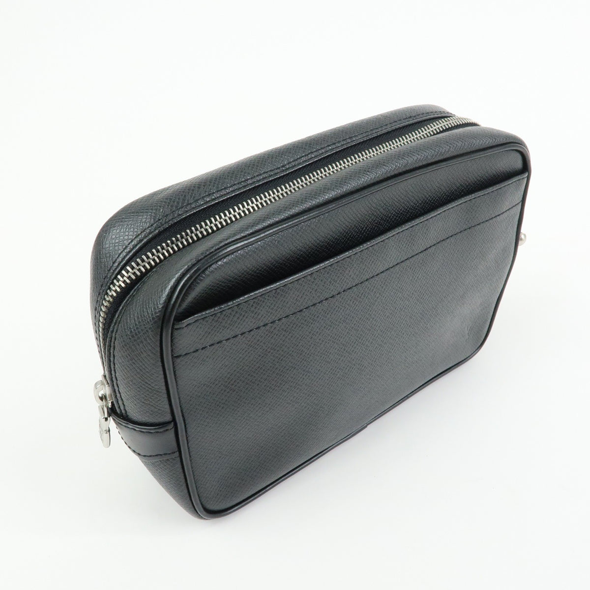 Louis Vuitton Kaluga Pochette Clutch Taiga Leather Black Leather Clutche & Pouche Bag (Pre-Owned)