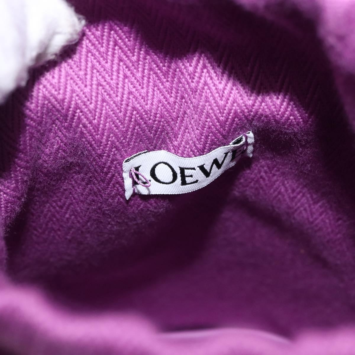 Loewe Anagram Inflated Pocket Canvas And Silicon Purple Canvas Crossbody Bag Bag (Pre-Owned)