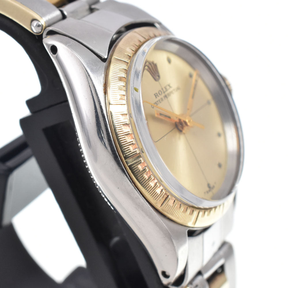 Rolex Oyster Perpetual Automatic Yellow Gold With Diamond Markers Watch (Pre-Owned)