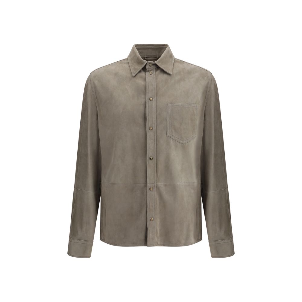 Brunello Cucinelli Suede Men's Shirt