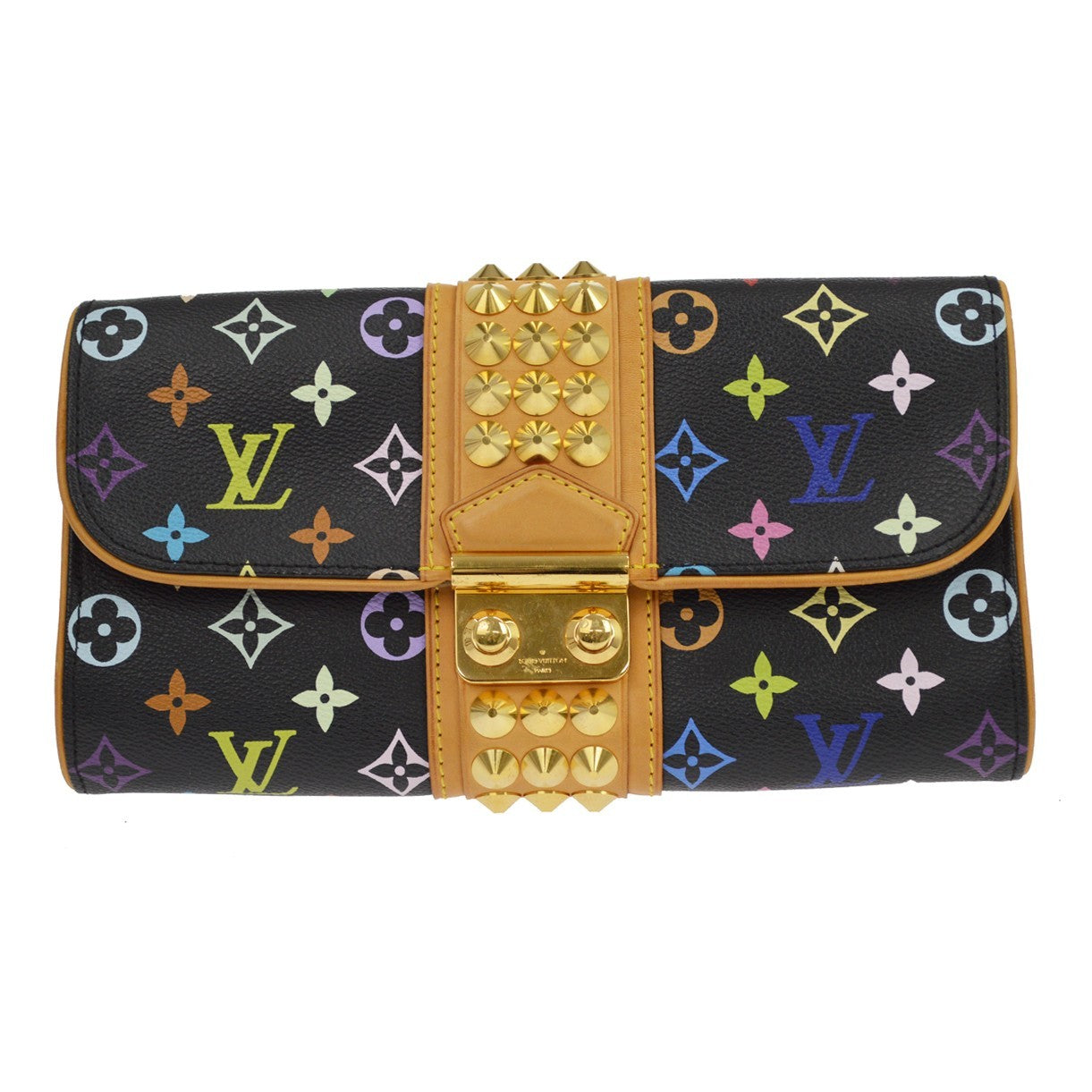 Louis Vuitton Courtney Clutch Monogram Multicolor Multicolour Canvas Clutche & Pouche Bag (Pre-Owned)