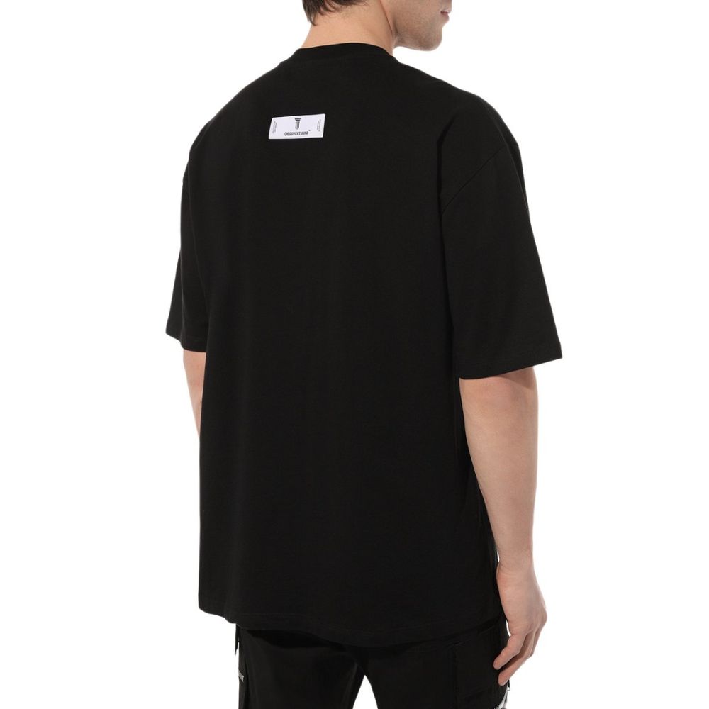 Diego Venturino Black Cotton Men's T-Shirt