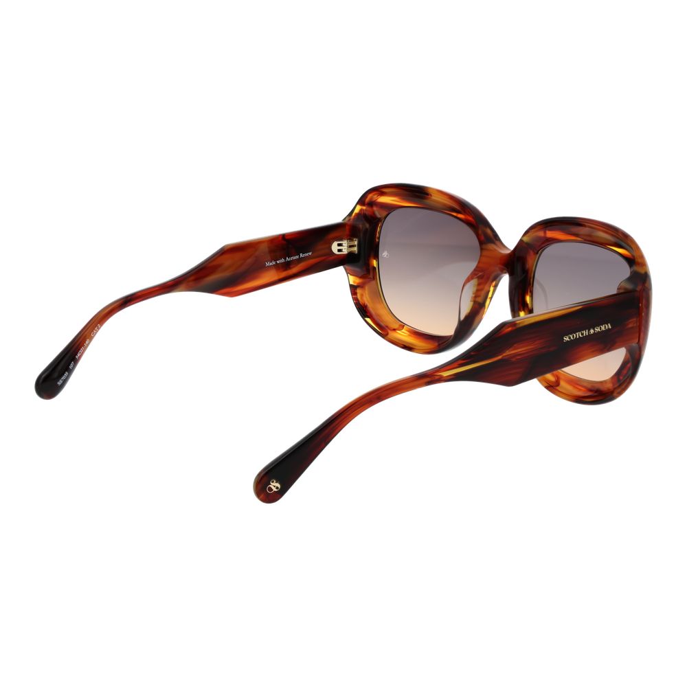 Scotch & Soda Brown Acetate Women's Sunglasses