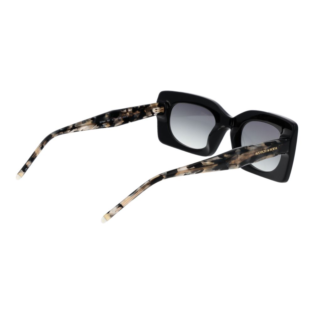 Scotch & Soda Black Acetate Women's Sunglasses