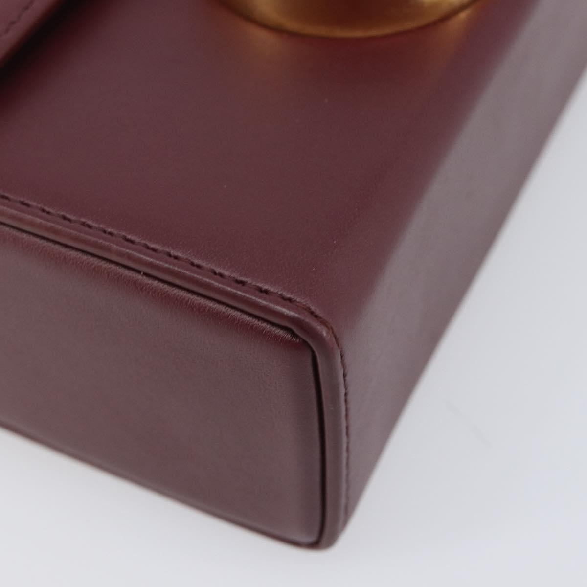 Christian Dior 30 Montaigne Box Leather Burgundy Leather Handbag (Pre-Owned)