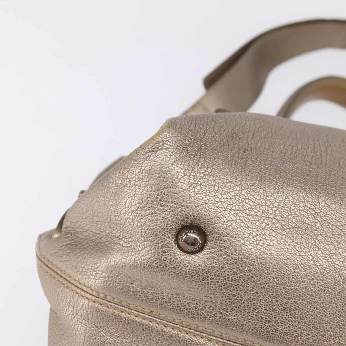 Salvatore Ferragamo Sofia Satchel Leather Beige Leather Bag (Pre-Owned)