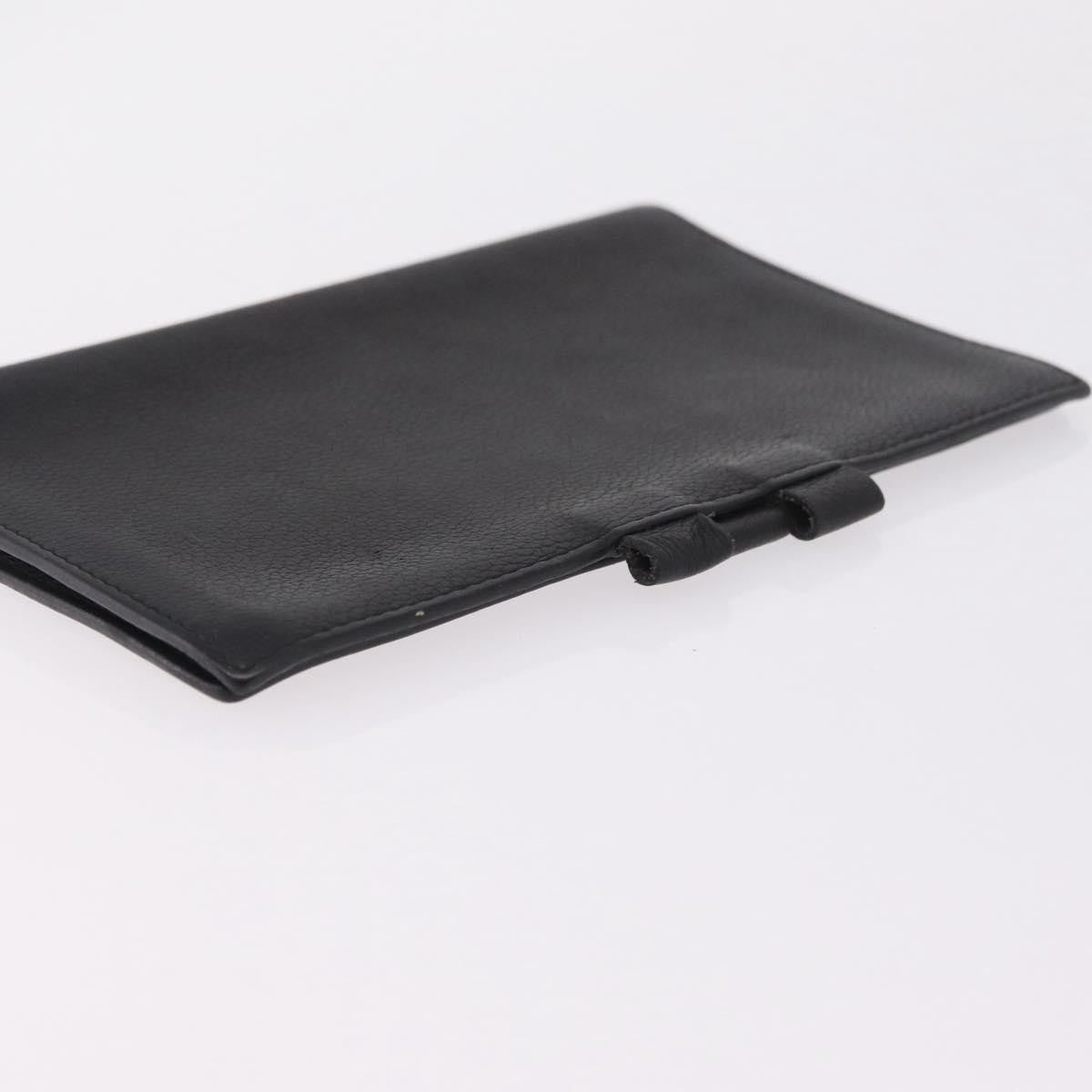Hermes Vision Agenda Cover Leather Black Leather Briefcase Bag (Pre-Owned)