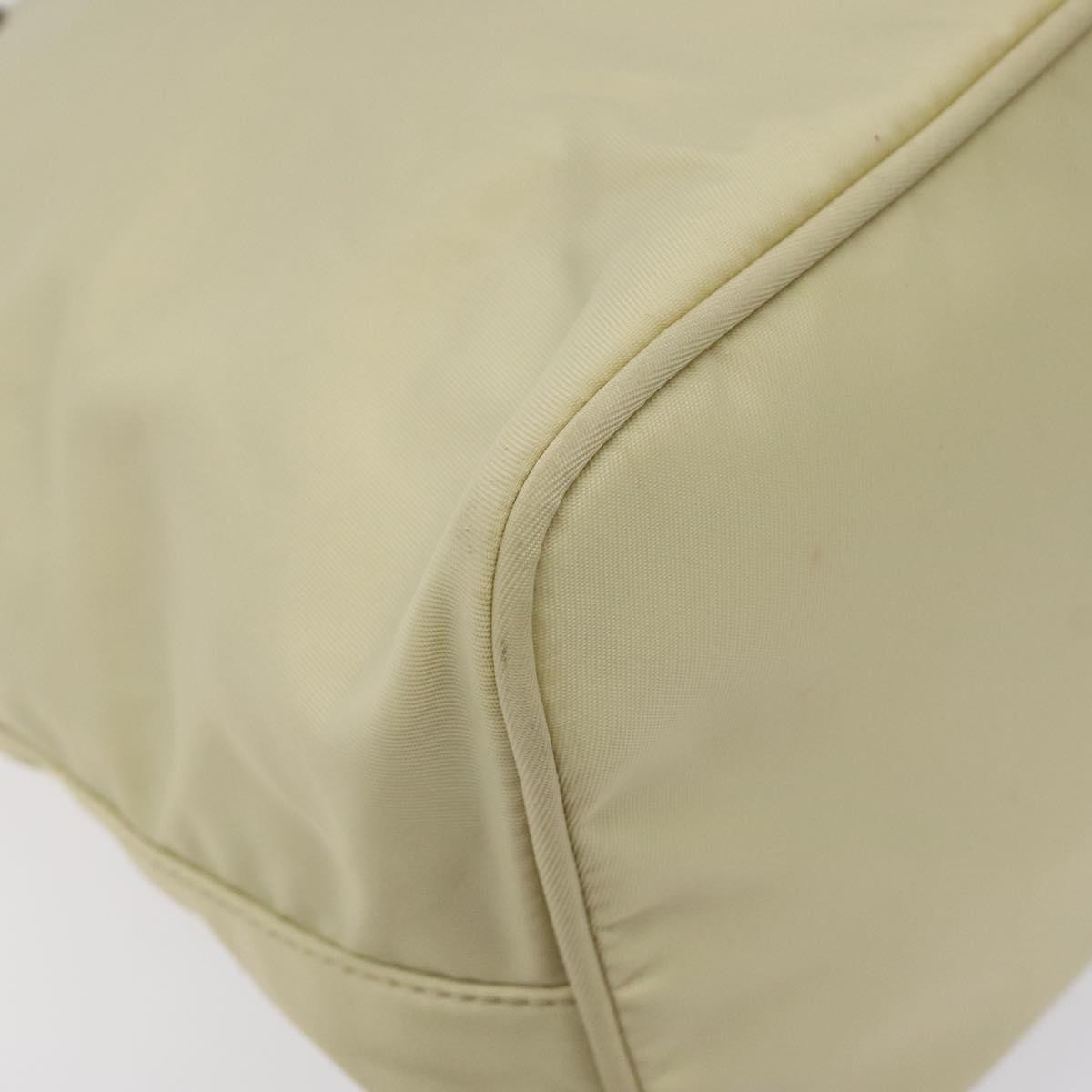 Prada Vintage Tote Tessuto White Nylon Tote Bag Bag (Pre-Owned)