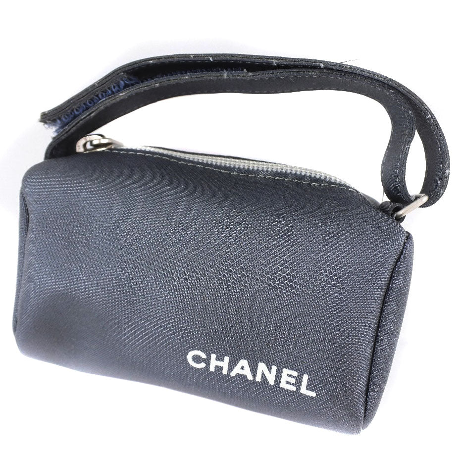 Chanel Grey Synthetic Clutch Bag (Pre-Owned)