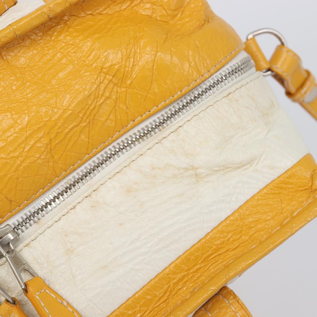 Balenciaga Bazar Leather Yellow Leather Tote Bag Bag (Pre-Owned)