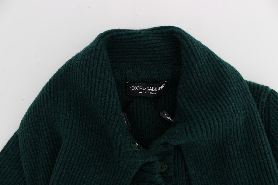 Dolce & Gabbana Green Knitted Cashmere Women's Cardigan