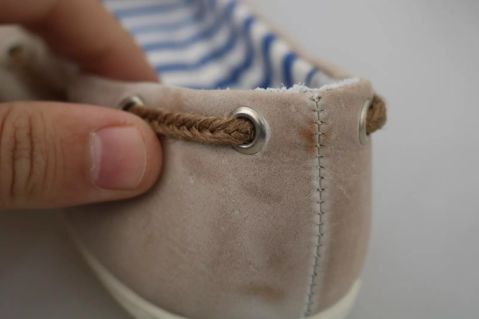 Pantofola D'Oro Beige Suede Lace Bow Loafers Ballet Flat Women's Shoes (Pre-Owned)