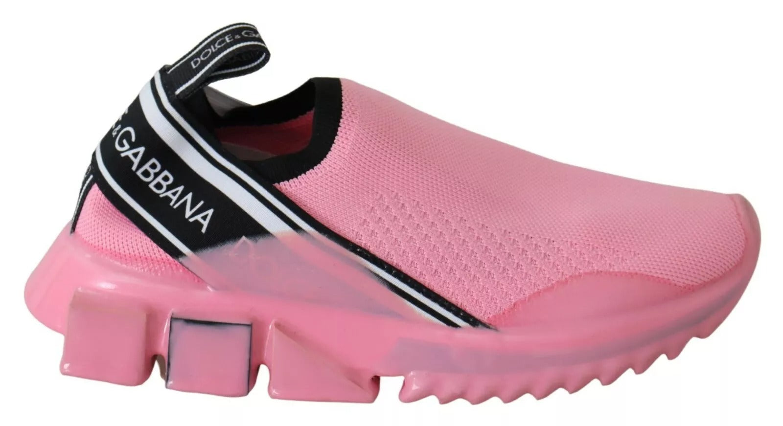 Dolce & Gabbana Pink Low Top Sorrento Sneakers Slip On Casual Women's Shoes