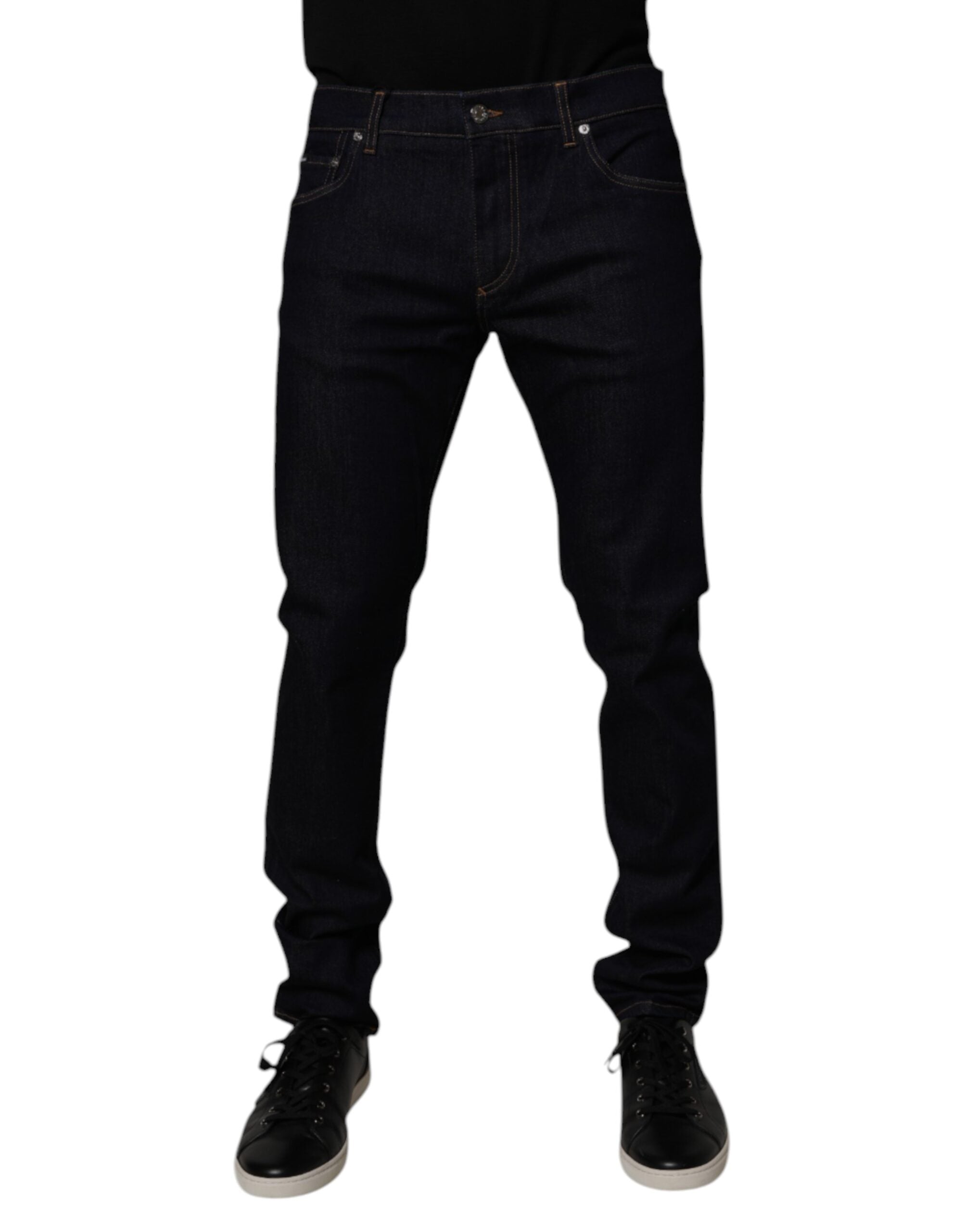 Dolce & Gabbana Black Cotton Stretch Men Skinny Denim Men's Jeans