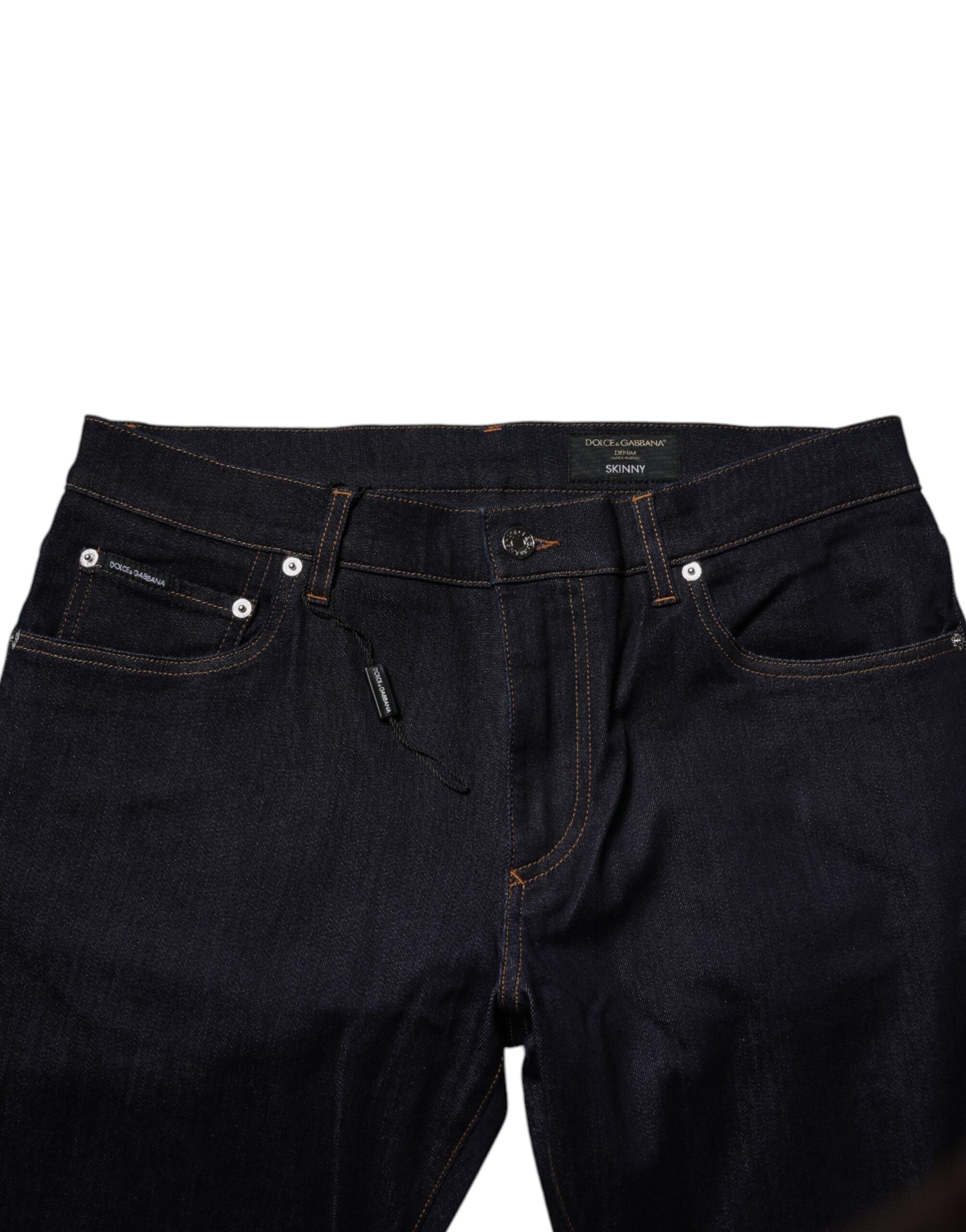 Dolce & Gabbana Black Cotton Stretch Men Skinny Denim Men's Jeans